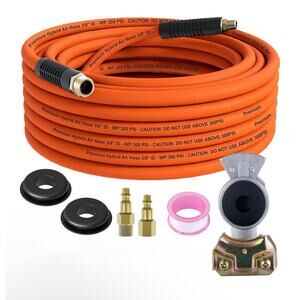 Truck Tire Inflator Kit, 3/8" x 50 ft Hybrid Air Hose